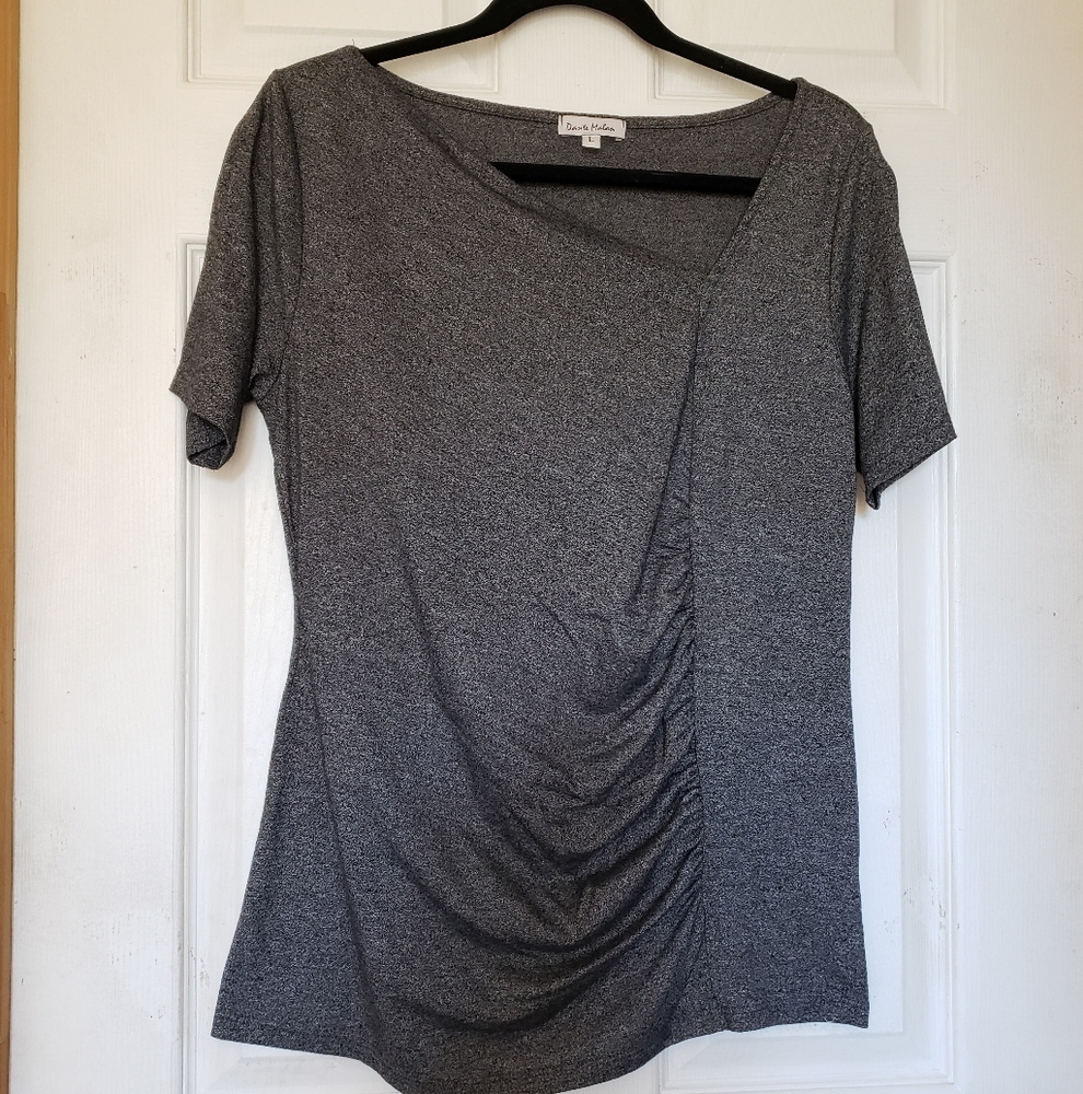 Rusched geometrical t shirt